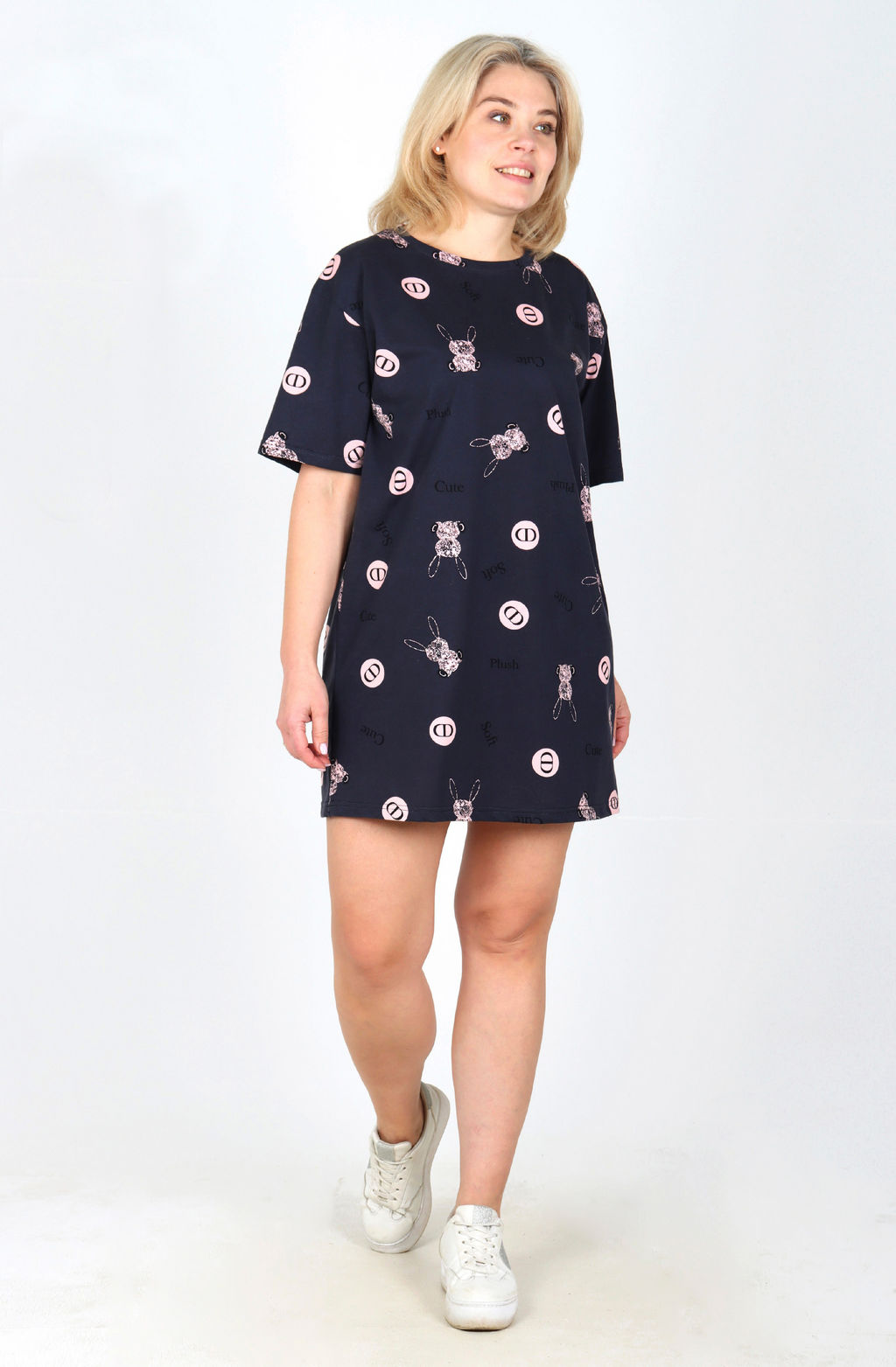 Футболка удлинённая Рене Х-418 (36-56) кулирка. Цвет в ассортименте - Лотос фото 6