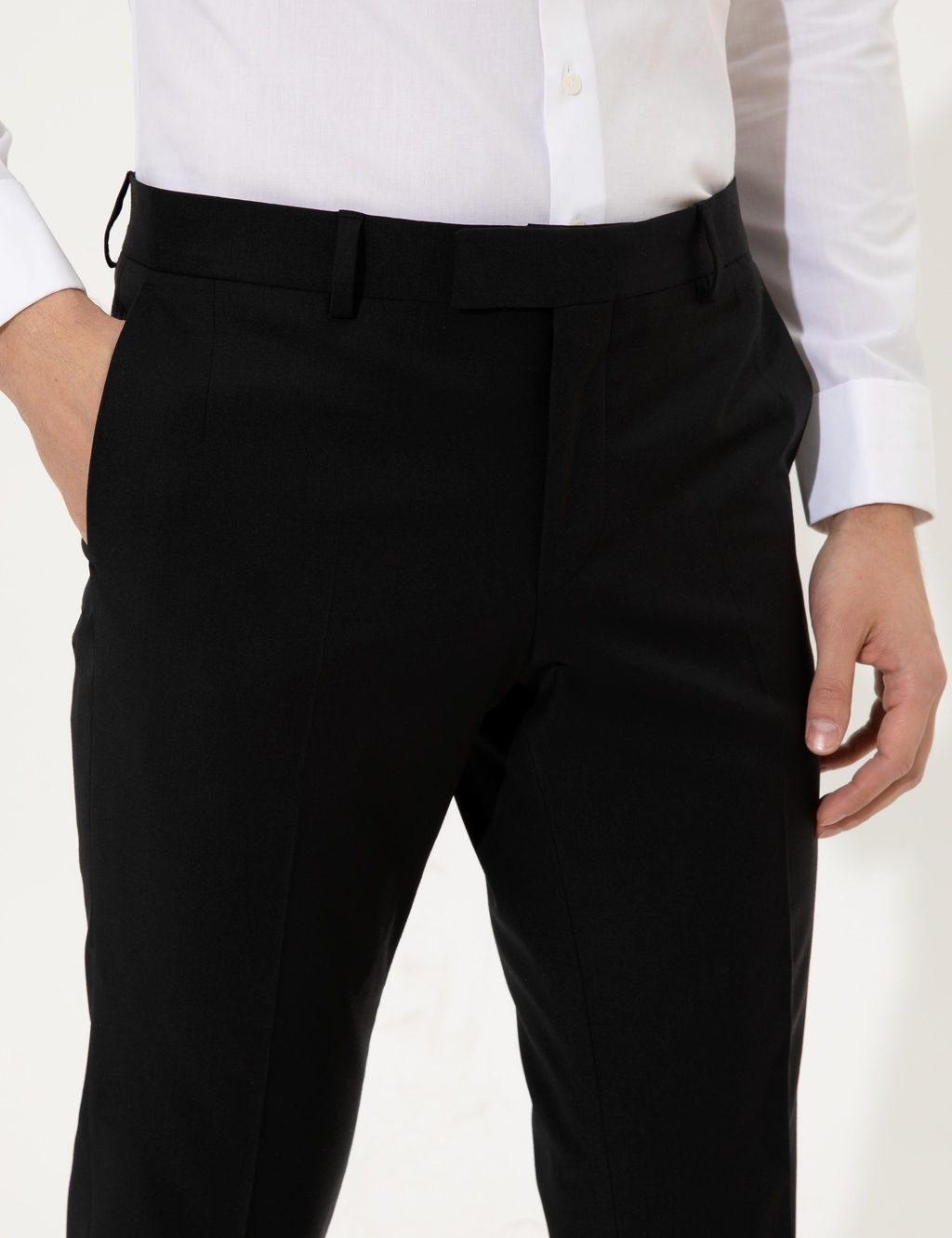 Черные зауженные брюки из ткани - Cacharel фото 5
