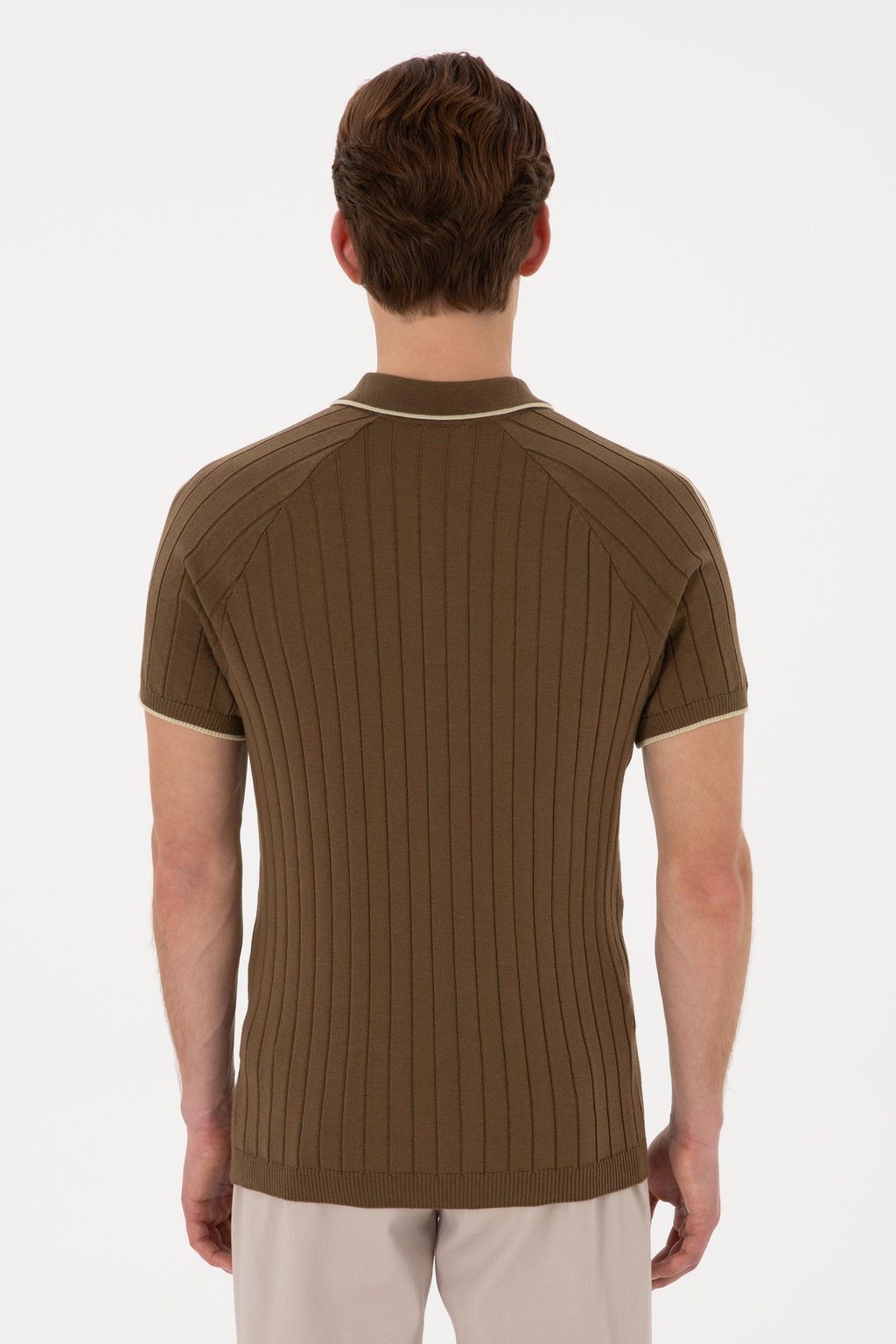 Erkek Slim Fit Bisiklet Yaka Haki Ti__rt - U.s. polo assn фото 5