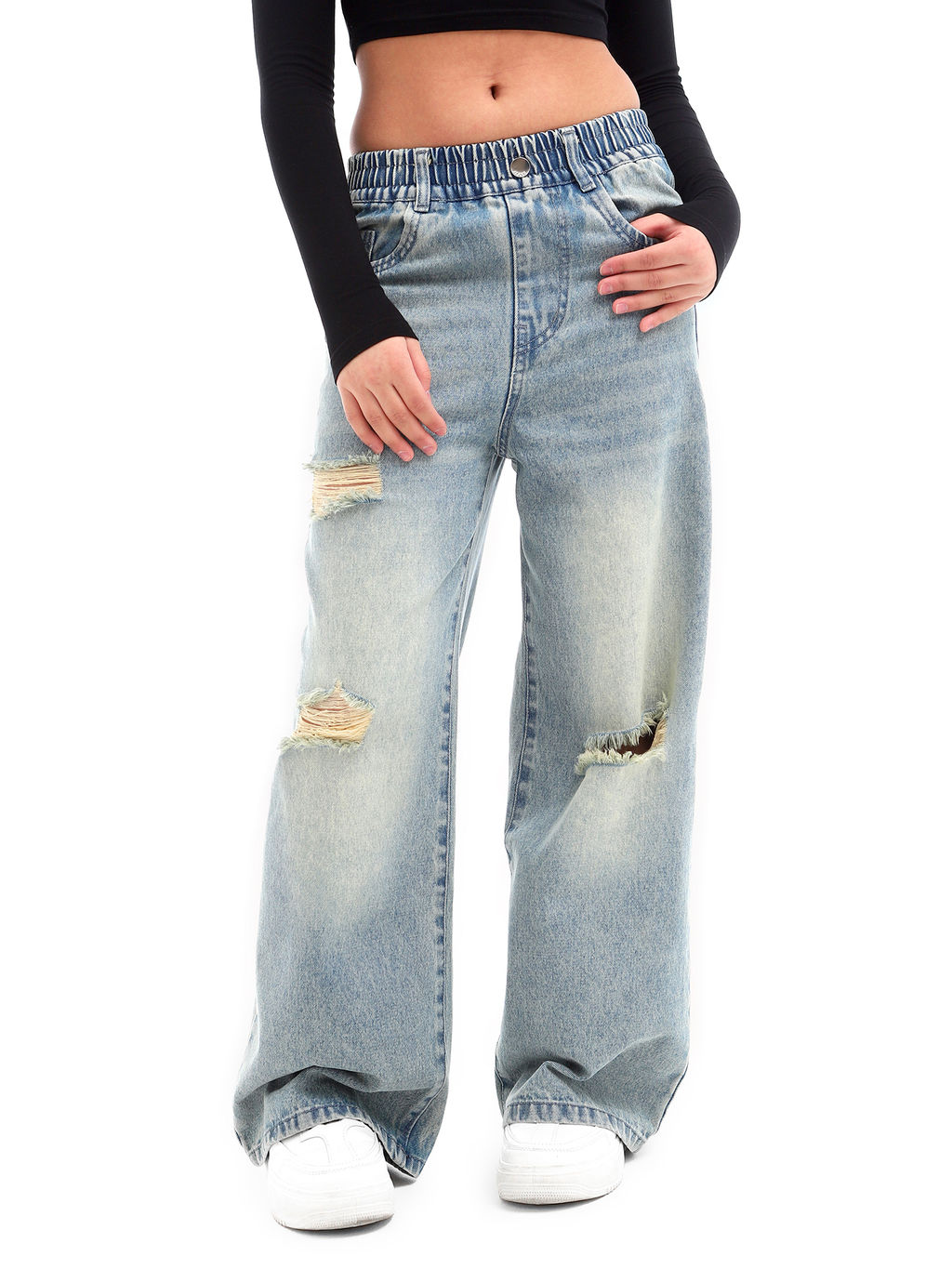 Джинсы-палаццо для девочек - СИНЯЯ МОДА фото 6