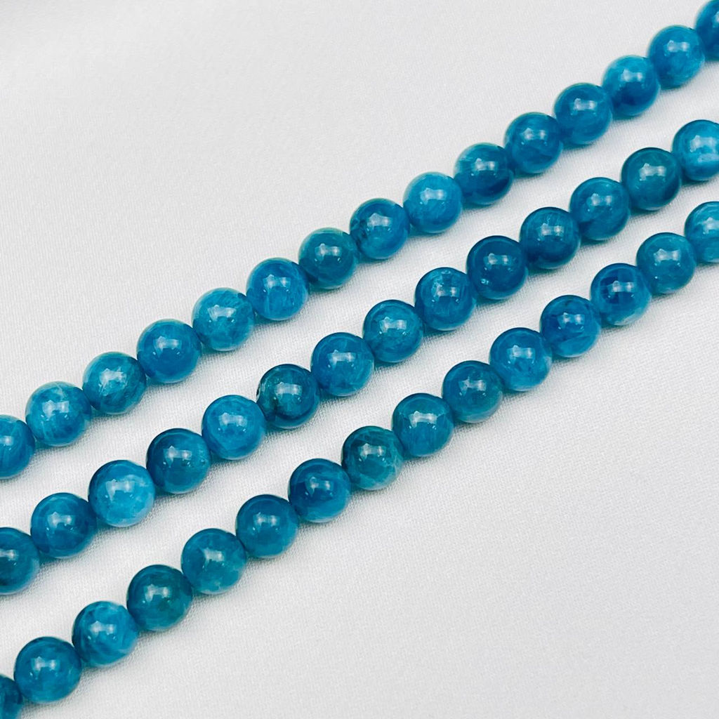 Бусины для украшений из Апатита (62 бусины) 39 см