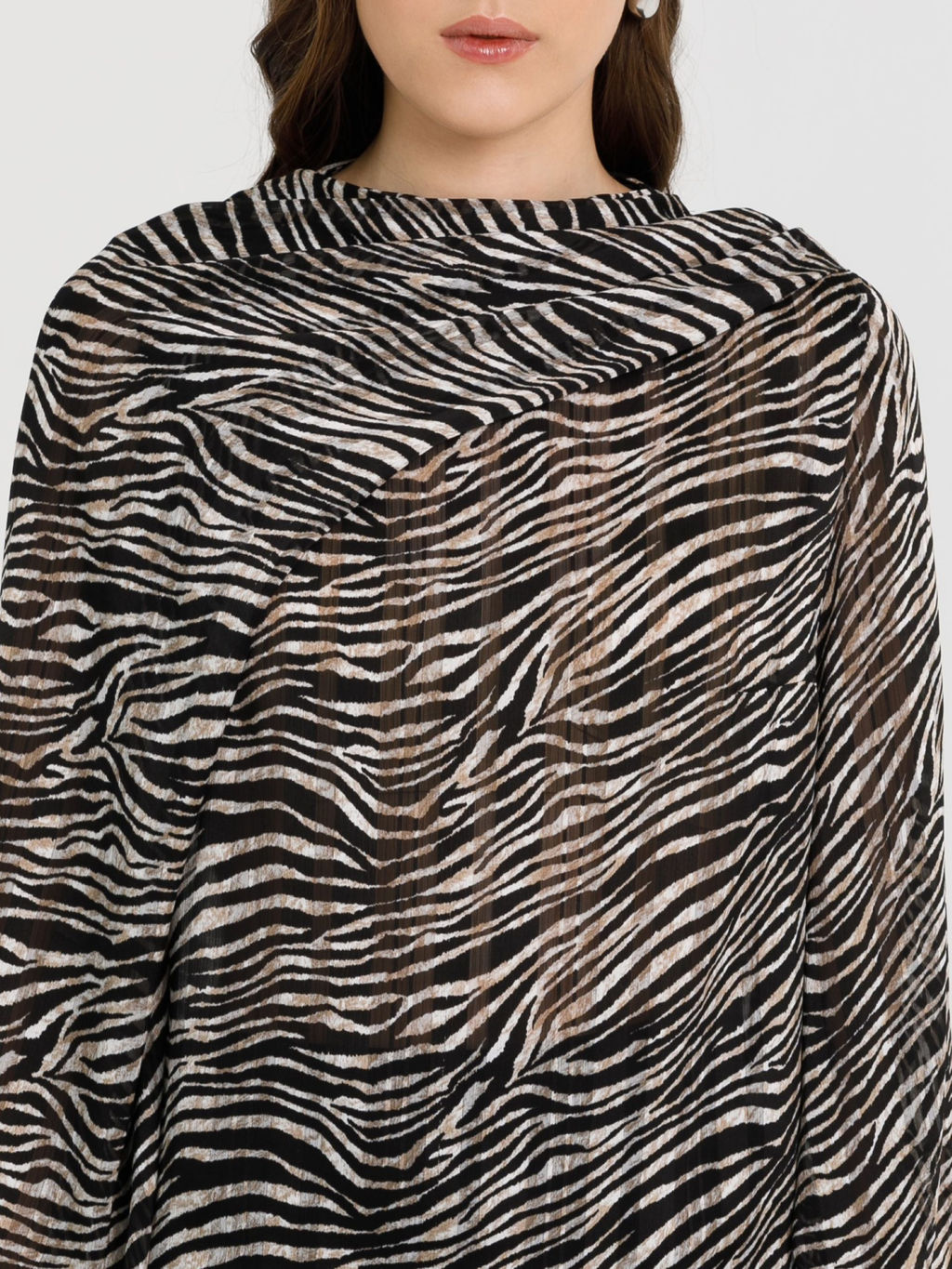 Блузка из шифона с принтом - Stilla фото 6