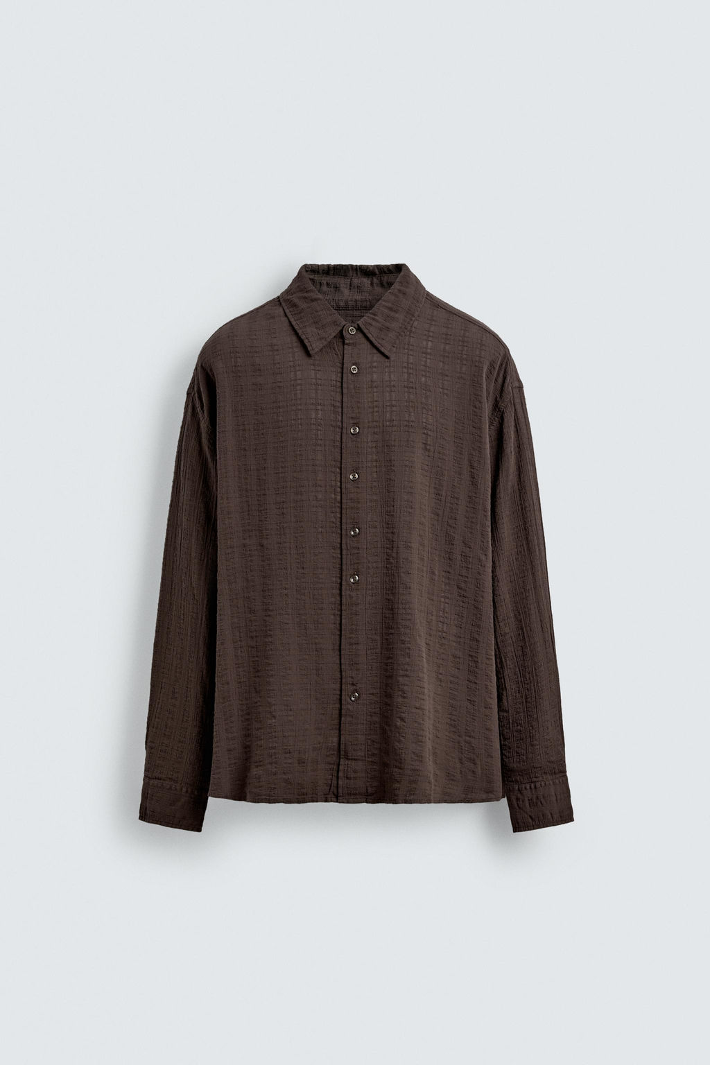 TEXTURED CHECK SHIRT - Zara фото 6