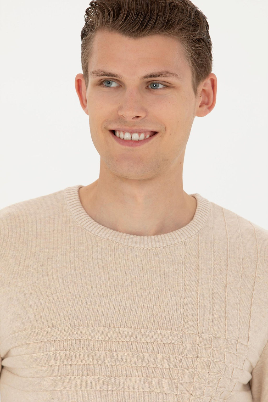 Мужской свитер песочного меланжа - U.s. polo assn фото 2