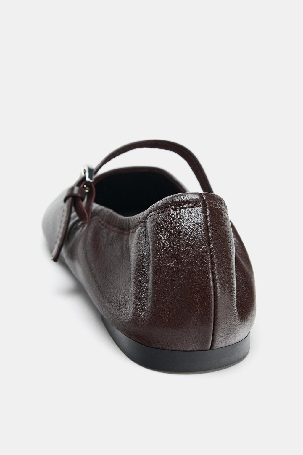 SOFT LEATHER BALLET FLATS - Zara фото 7