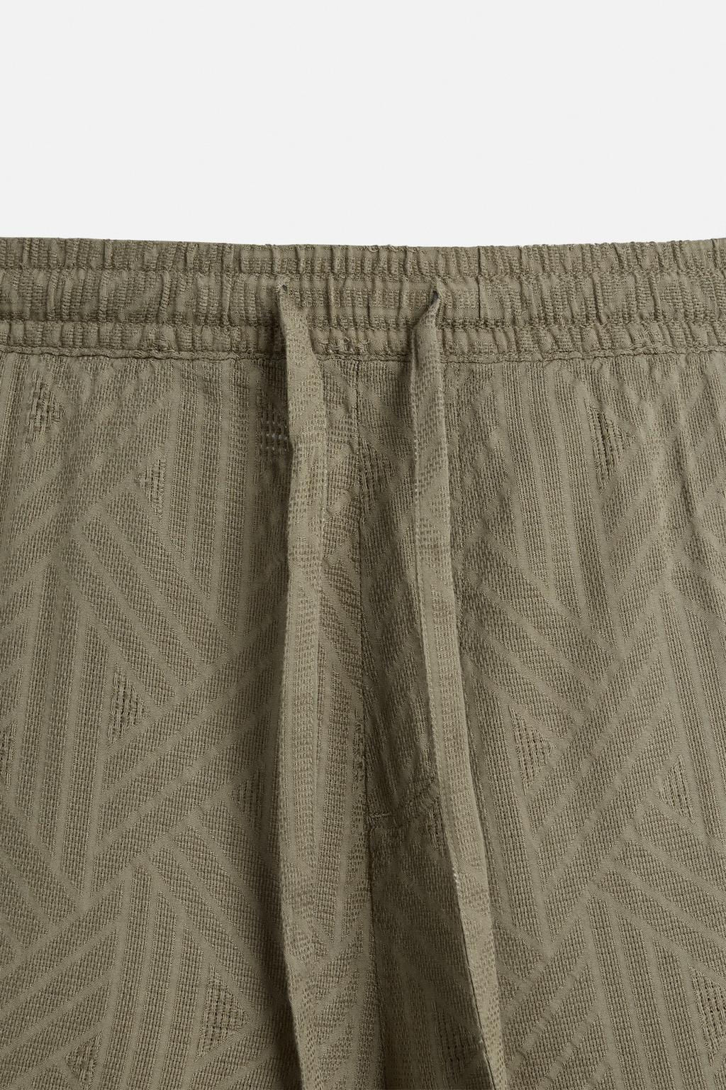 GEOMETRIC PRINT JACQUARD BERMUDA SHORTS - Zara фото 10