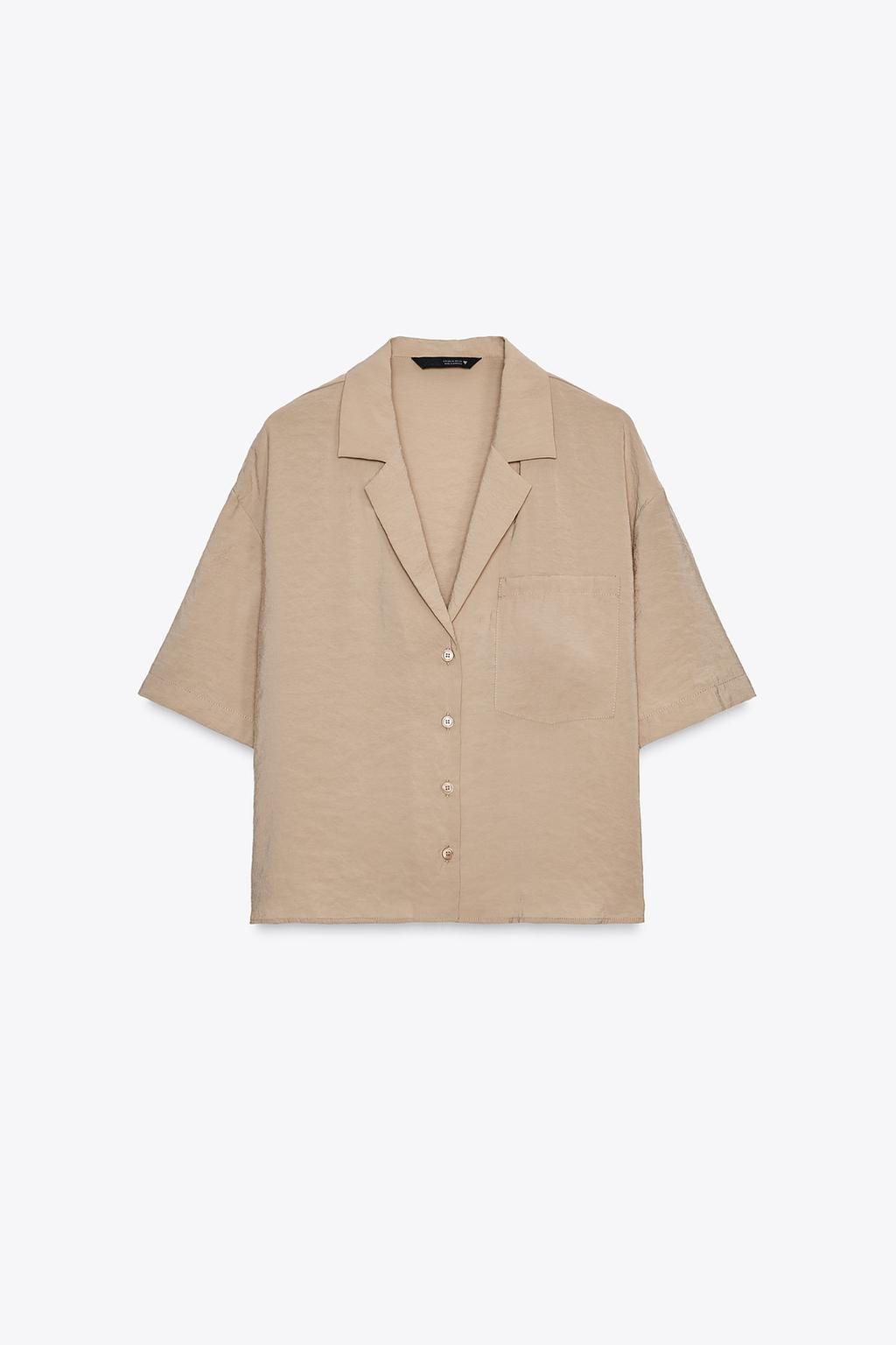 SHORT SLEEVE FLOWING SHIRT - Zara фото 14