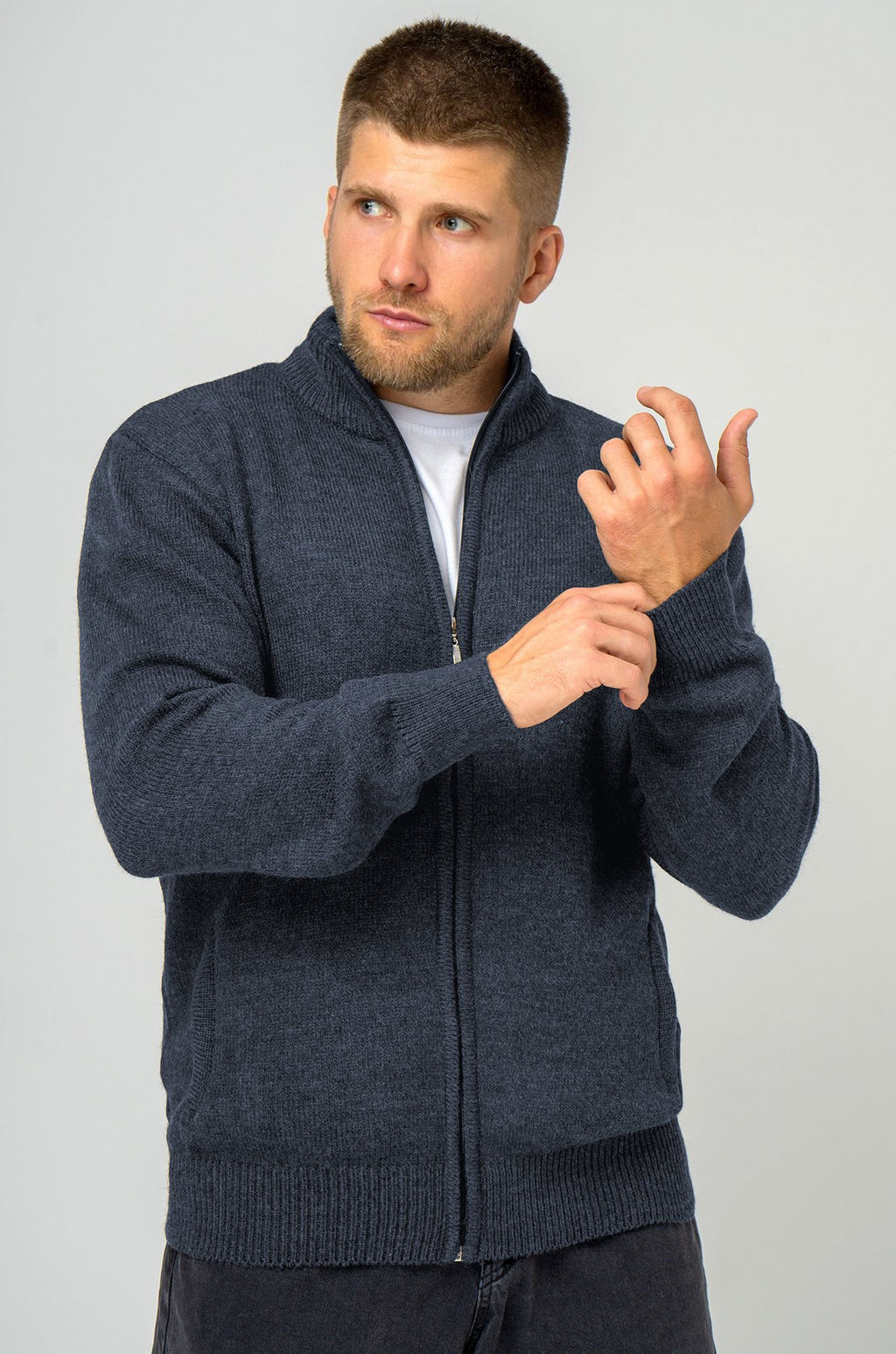 Мужской свитер на молнии Happyfox - Happy fox фото 9