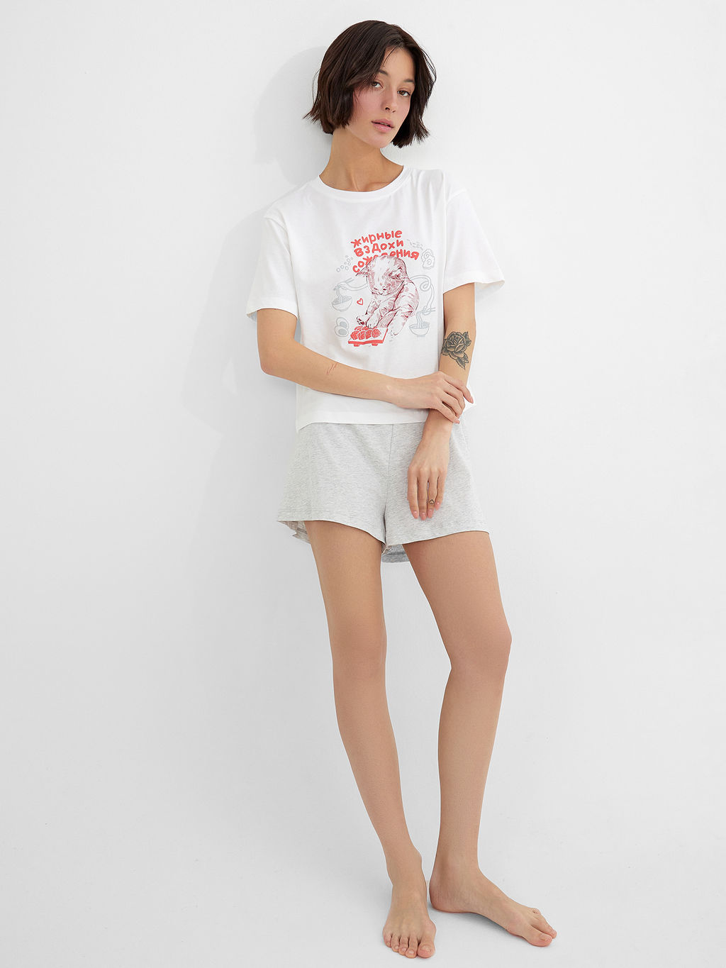 Комплект домашний Mark Formelle женский белый хлопок  фото 8