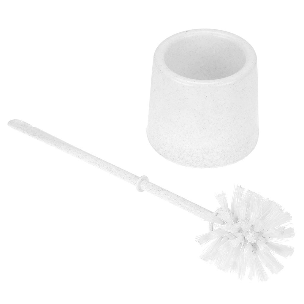 Ерш унитазный пластмассовый "Малютка" 37,5см, с подставкой д11см, h9см, мрамор (Россия)