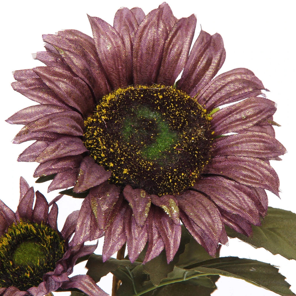 Искусственные цветы "FLOWERS GLAMOUR" 63см Подсолнухи 2 цветка лиловые