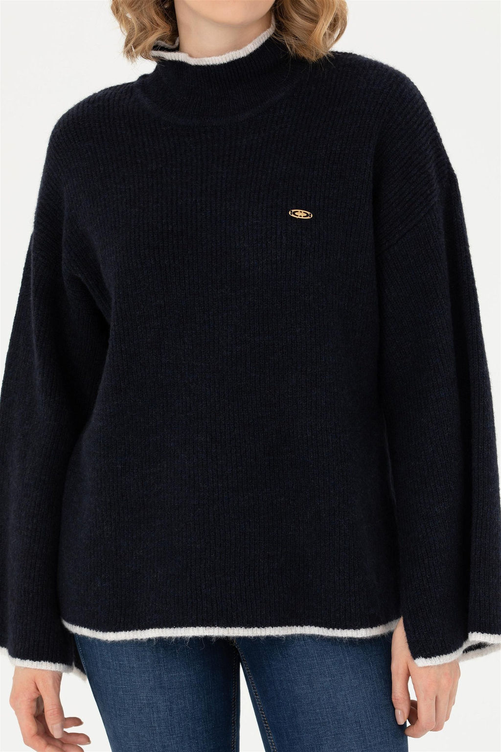 Женский темно-синий свитер - U.s. polo assn фото 6