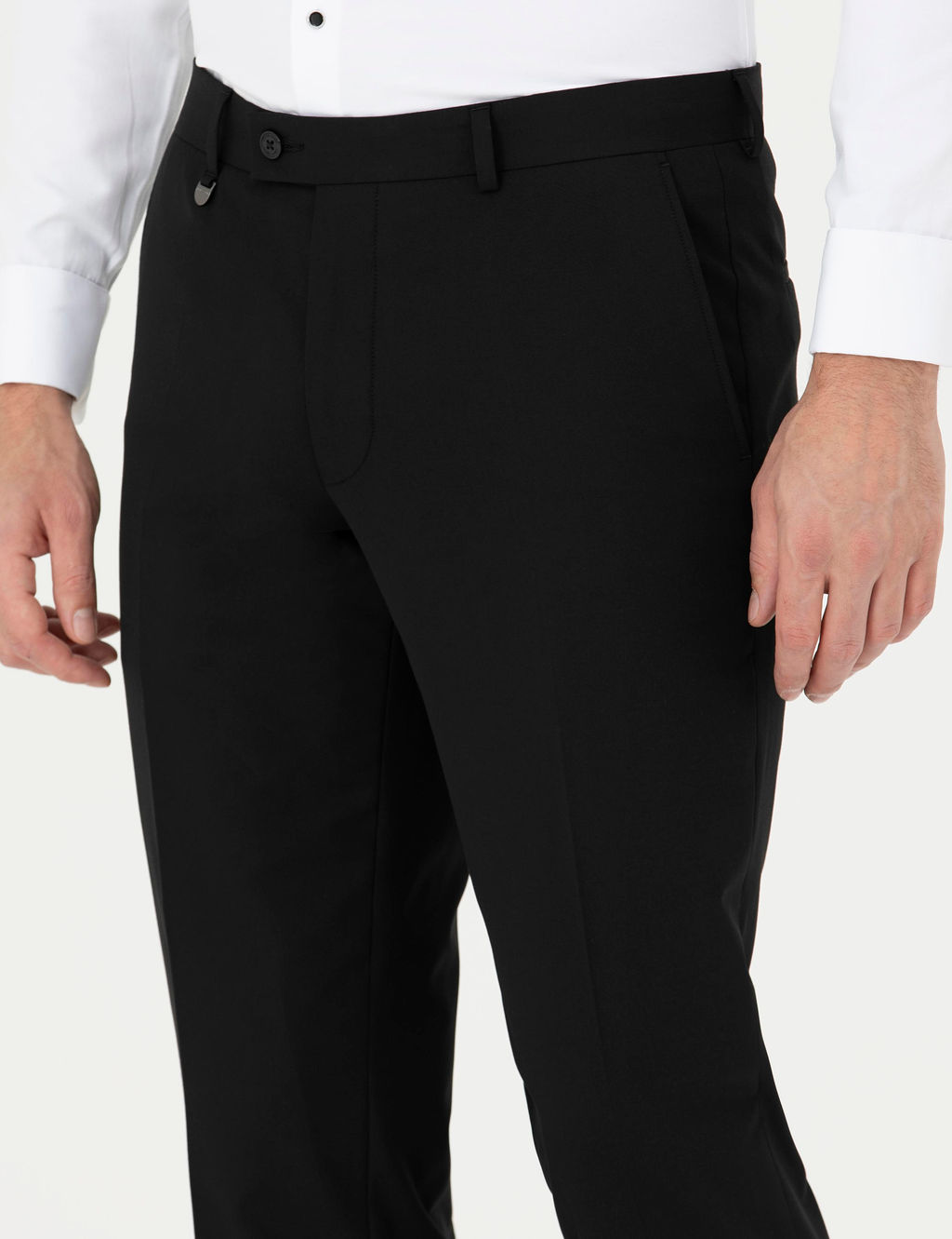 Siyah Slim Fit Kuma_ Pantolon