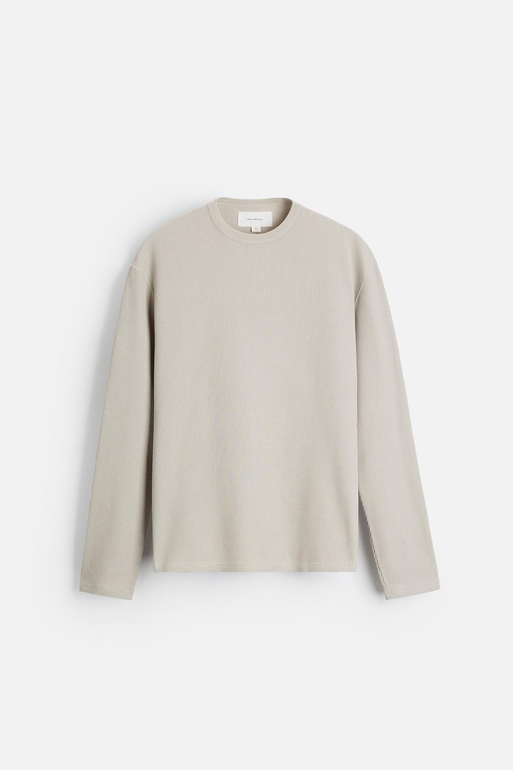 T-SHIRT IN CHECK TEXTURE - Zara фото 22