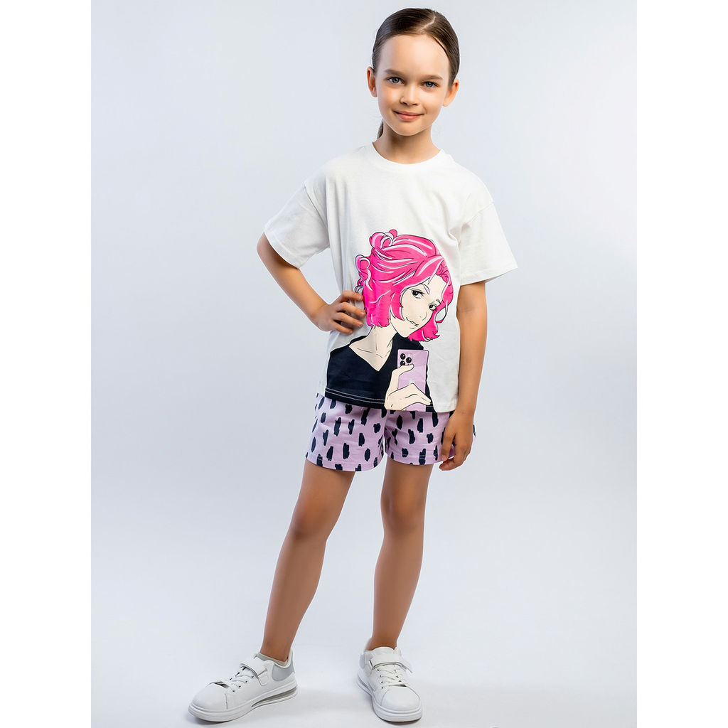 Комплект футболка кулирка, шорты футер 2х нитка петля 7010900101 - Youlala фото 6