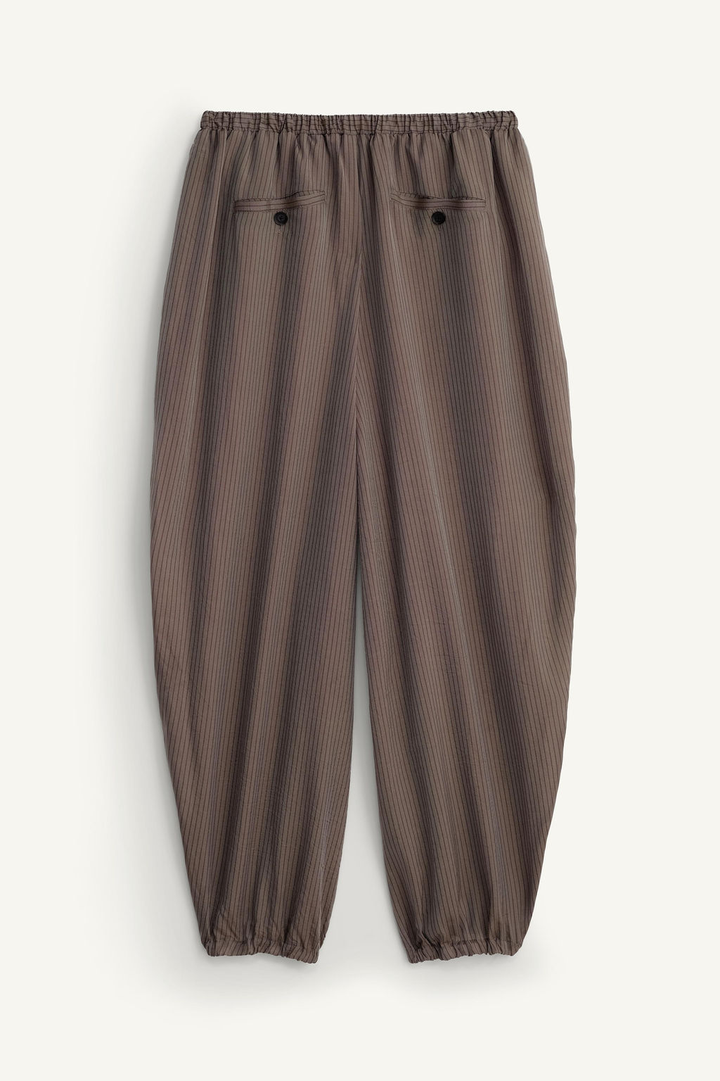 PANTAL?N BALLOON FIT RAYAS VISCOSA - CUPRO / rayas - Zara фото 8