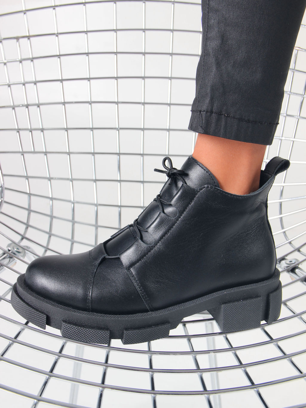 Ботинки 218.21074bl. черный/Мех