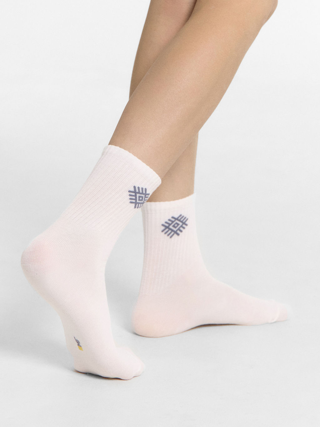 Цена за 5 пар! Носки детские белые с рисунком в виде орнамента - Mark formelle фото 2