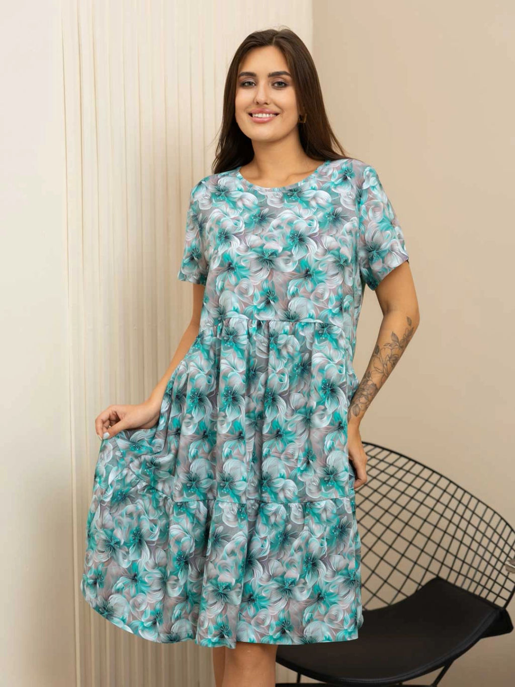 Платье женское, цвет зеленый