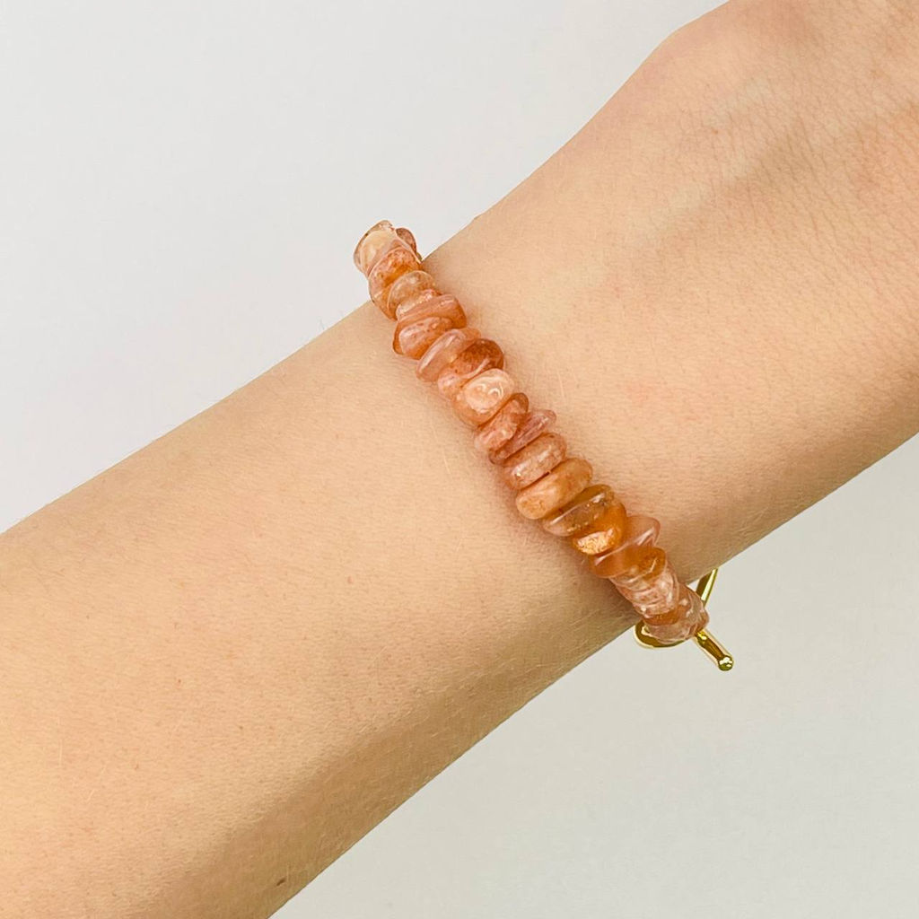 Браслет из Солнечного камня с цепочкой 18 см