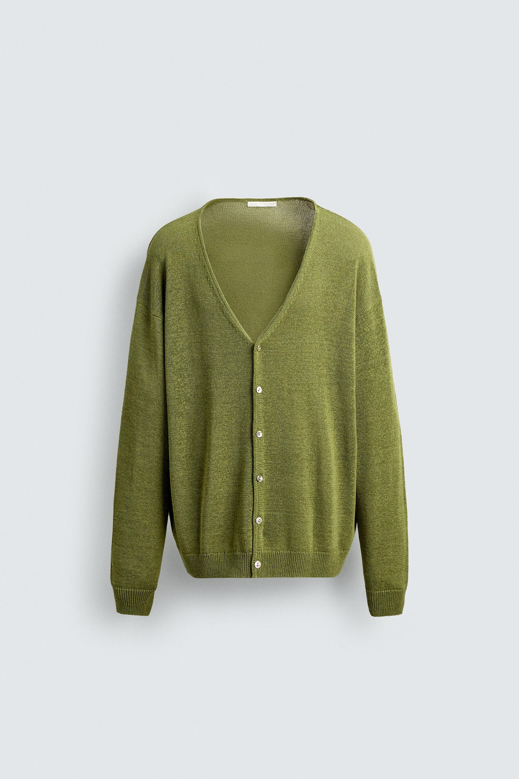 LINEN BLEND CARDIGAN - Zara фото 8