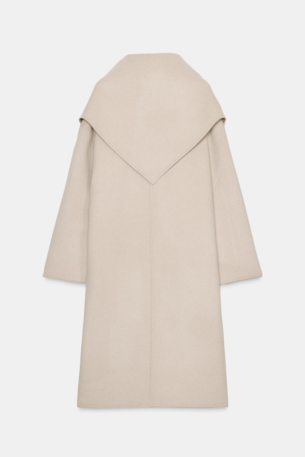 OVERSIZED WOOL BLEND COAT WITH SCARF ZW COLLECTION