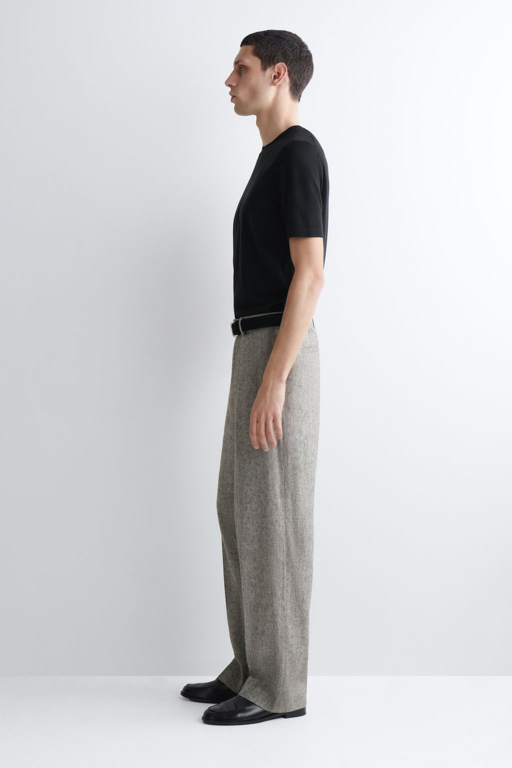 PANTAL?N DE LINO RELAXED FIT STRAIGHT LEG - H&m фото 8