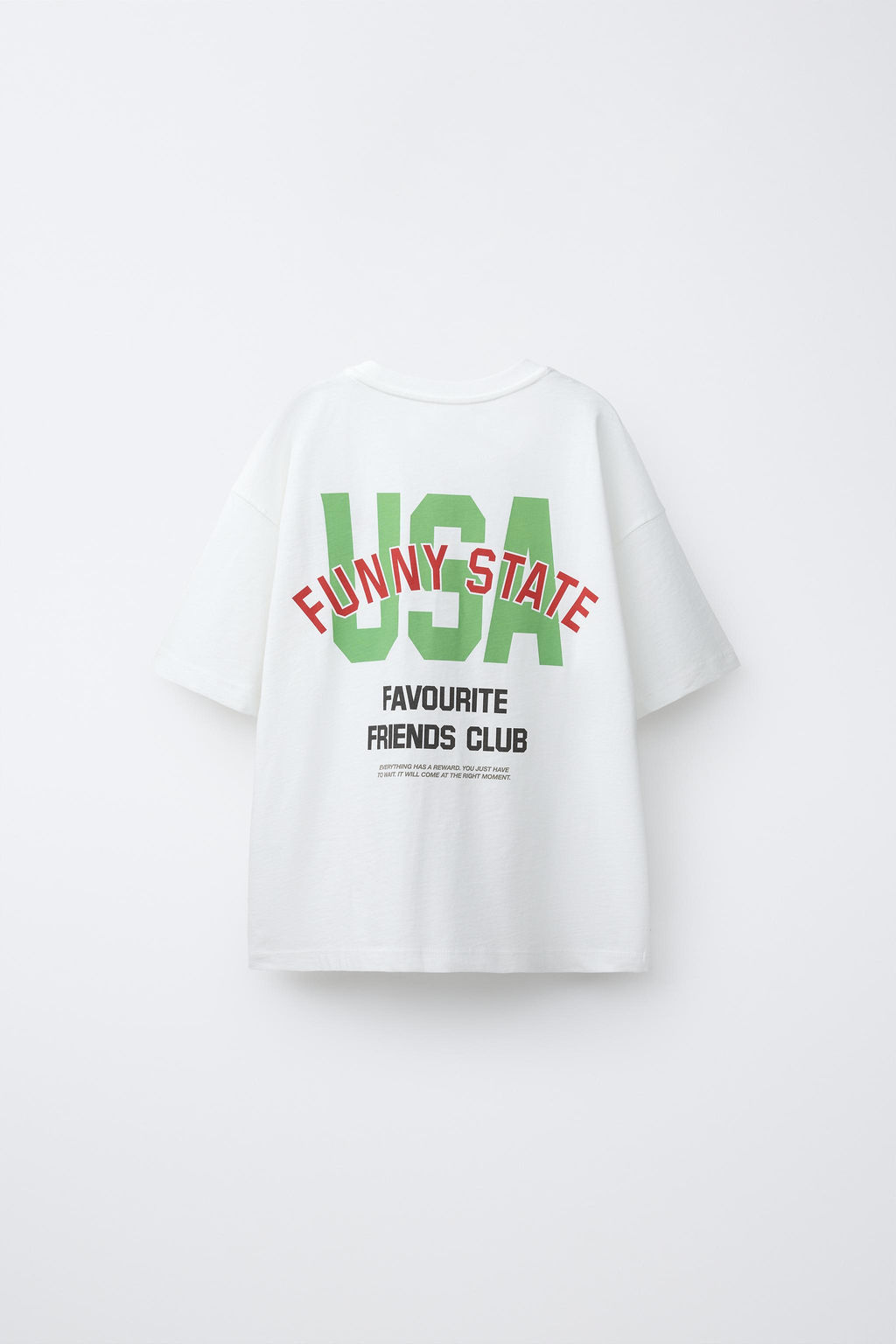 CAMISETA ESTAMPADO TEXTO / Crudo claro - Zara фото 2