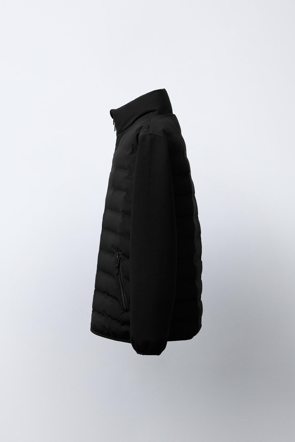 CAZADORA ACOLCHADA MANGAS NEOPRENO / Negro - Zara фото 3