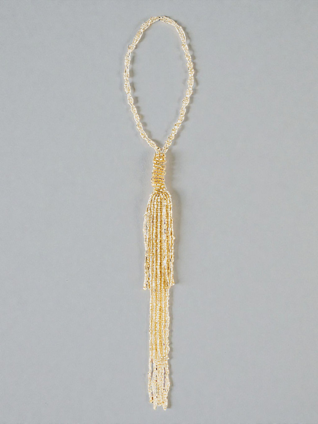 Игрушка елочная, 10 см, бисер, шампань, Кисточка, New year