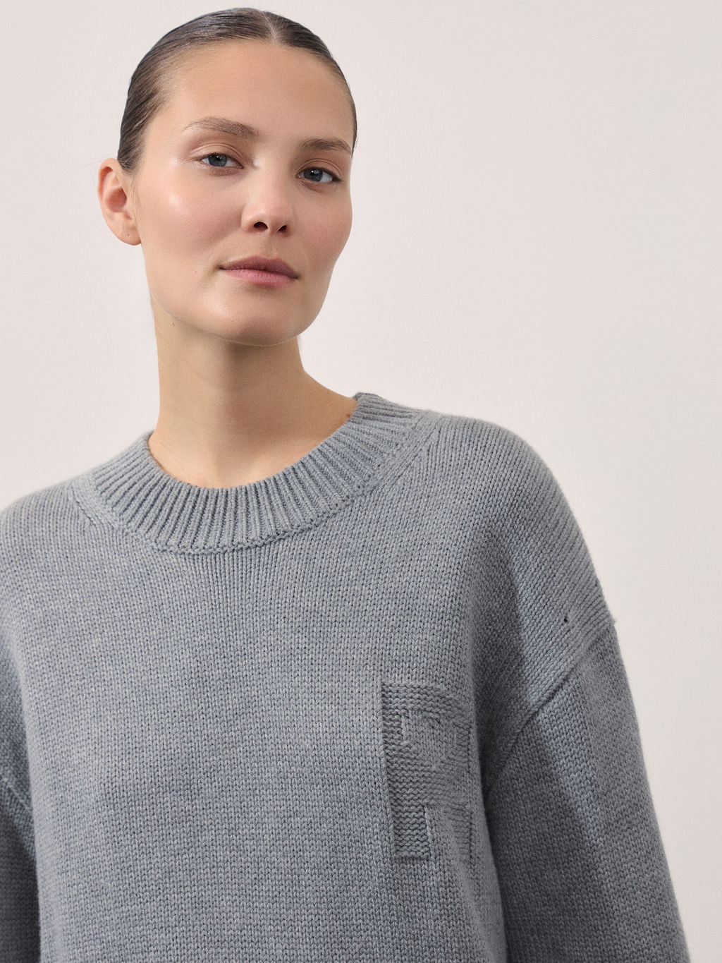 Оверсайз джемпер с шерстью в составе / Zarina  фото 8