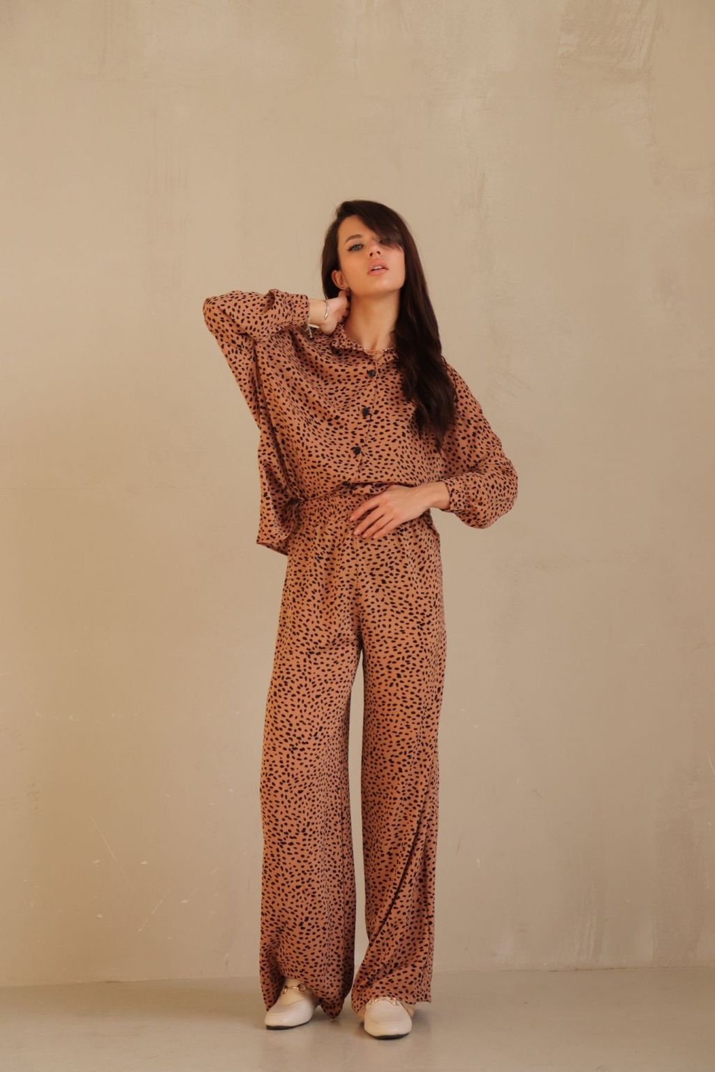 7002 Костюм летний кофейный с пятнышками - Martichelli фото 7