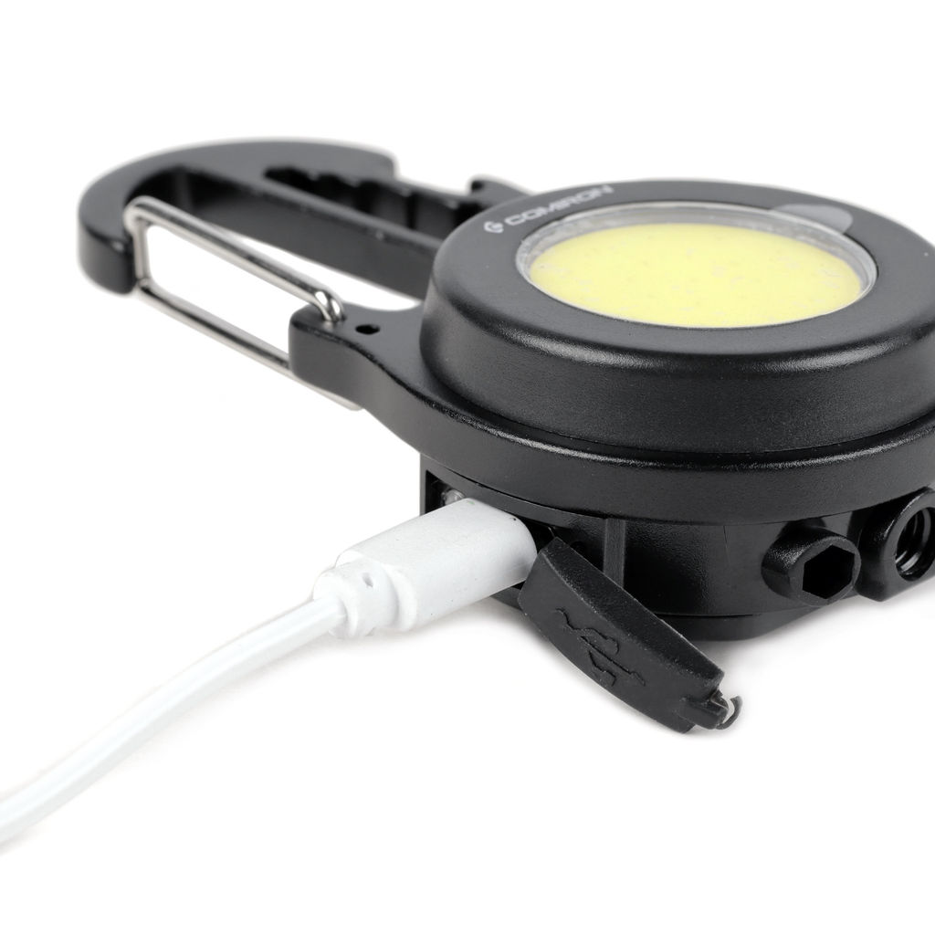 Фонарь мультитул тактический COMIRON TACTIC корпус CNC алюминий T6, IPX5; свет 20xCOB аккум 500 mAh USB Type-C отвёртки, гаечный ключ карабин /уп 120/ - Галеонтрейд фото 11