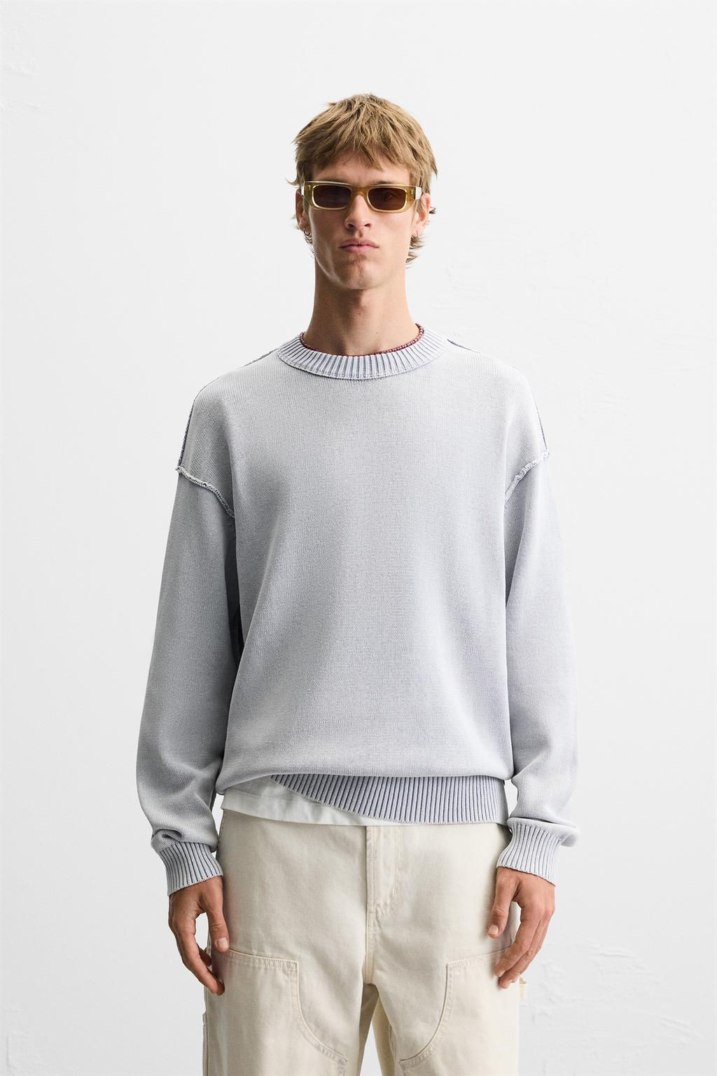 WASHED REVERSE EFFECT SWEATER - Zara фото 14