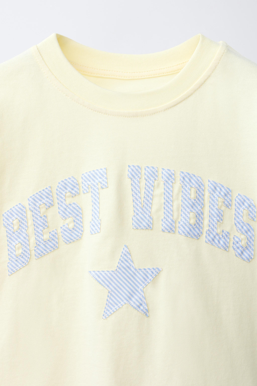 CAMISETA PARCHE VICHY / Amarillo