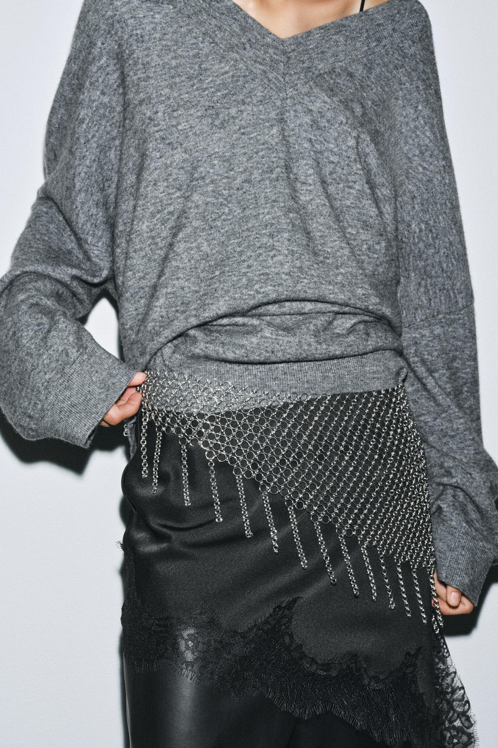FRINGED RING MESH BELT - Zara фото 2