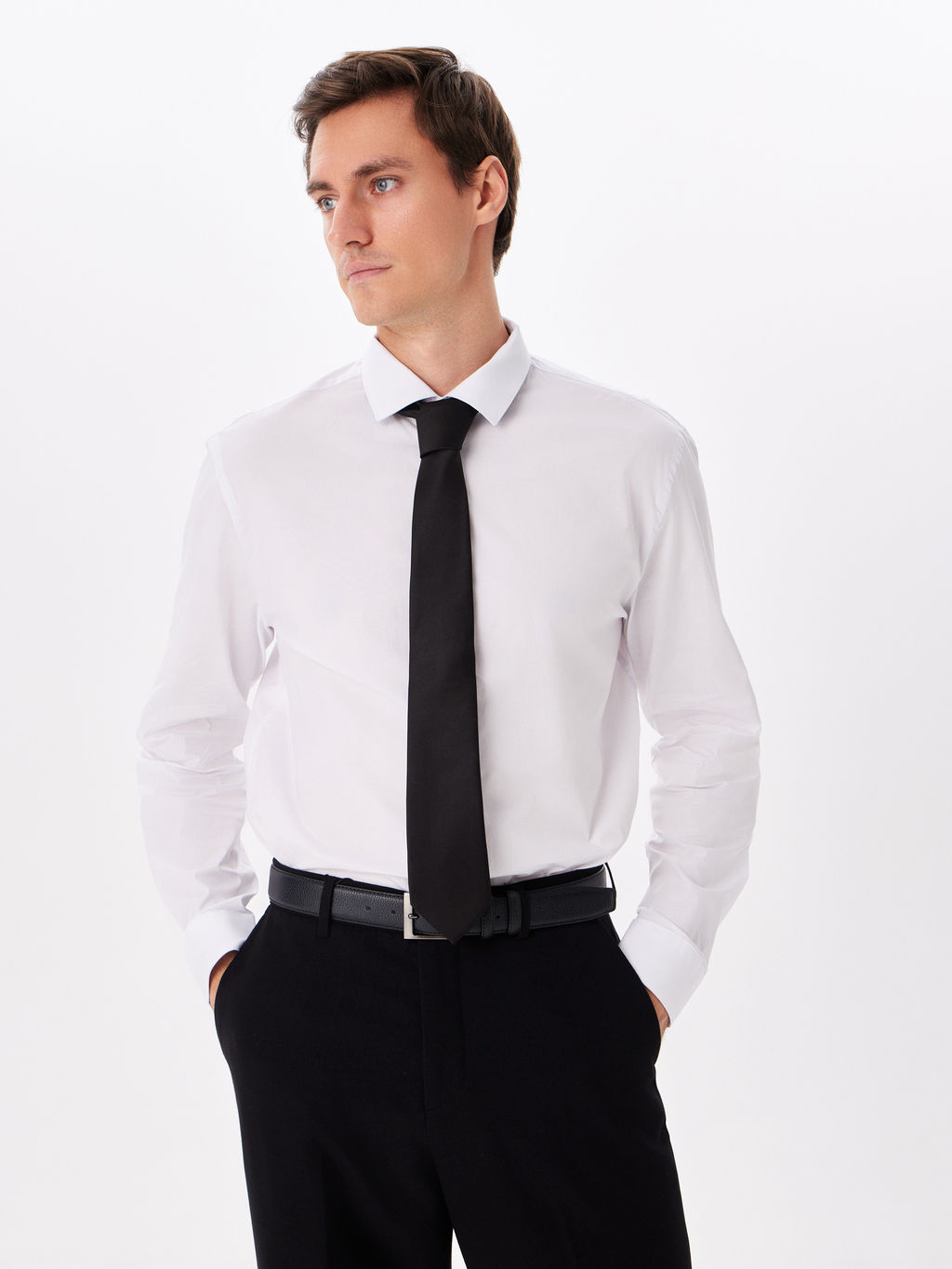 Сорочка мужская длинный рукав GREG 100/237/WH/ZVN STRETCH  фото 8