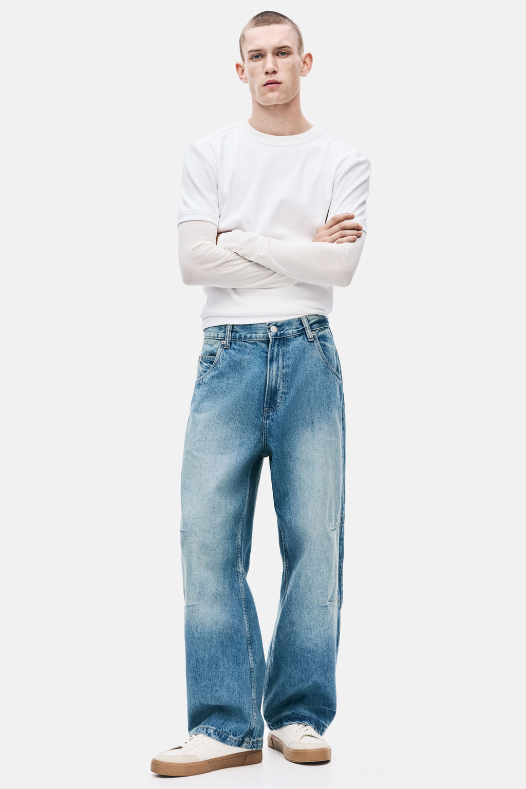 Vaquero baggy con pinzas - H&m фото 5