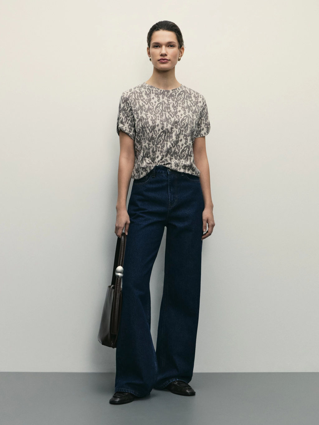 Футболка прямого кроя с принтом / Zarina  фото 2