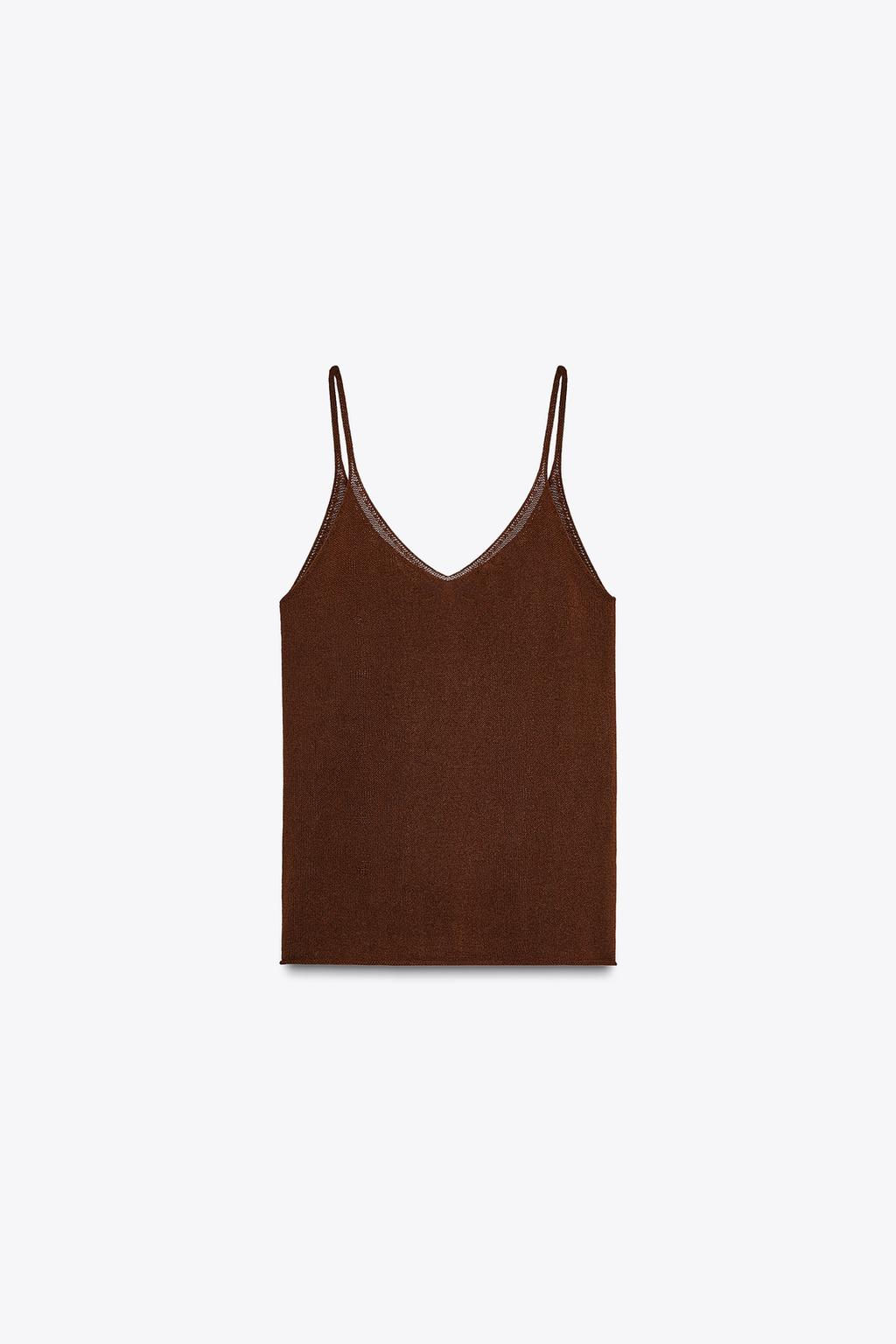 KNITTED STRAPPY TOP - Zara фото 19