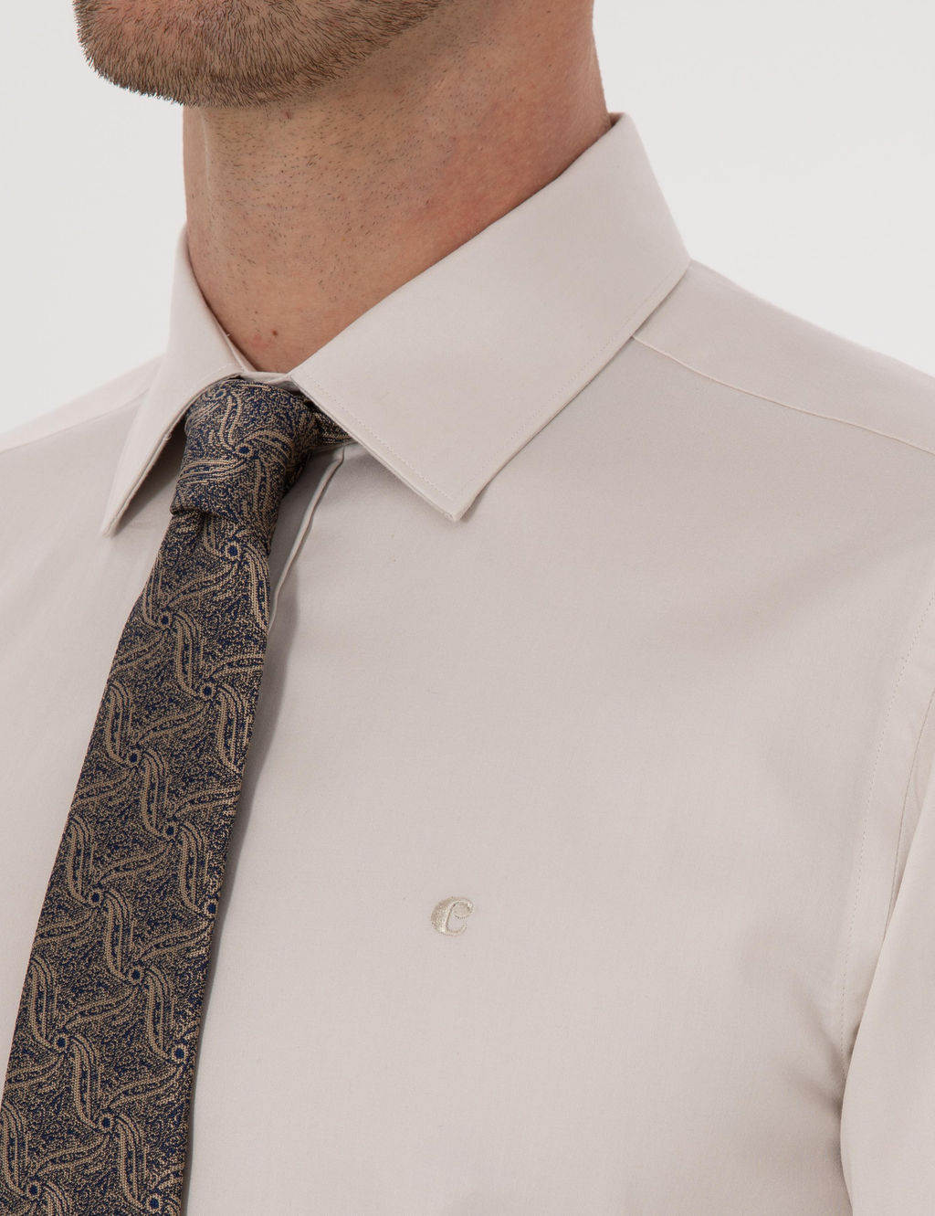 Bej Slim Fit Uzun Kollu Basic G_mlek - Cacharel фото 7