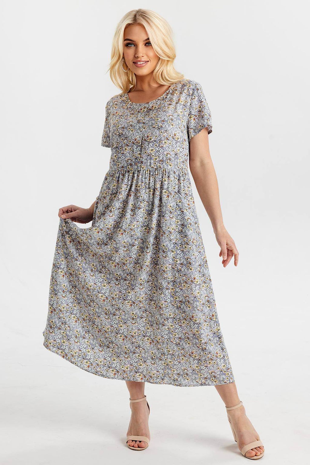 Платье штапель 5994/41/Серый - Rise фото 2