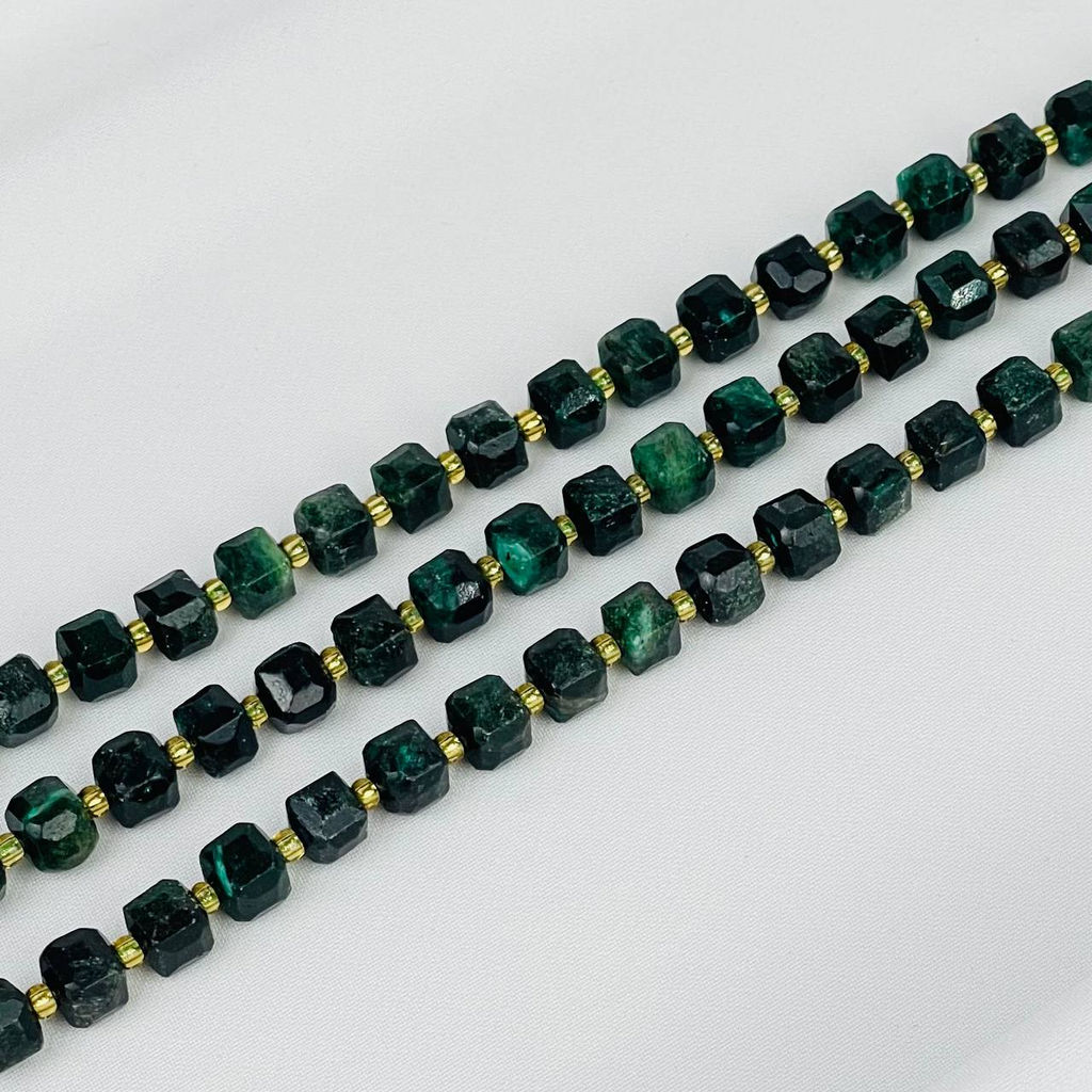 Бусины для украшений из Фуксита (46 бусин) 39 см