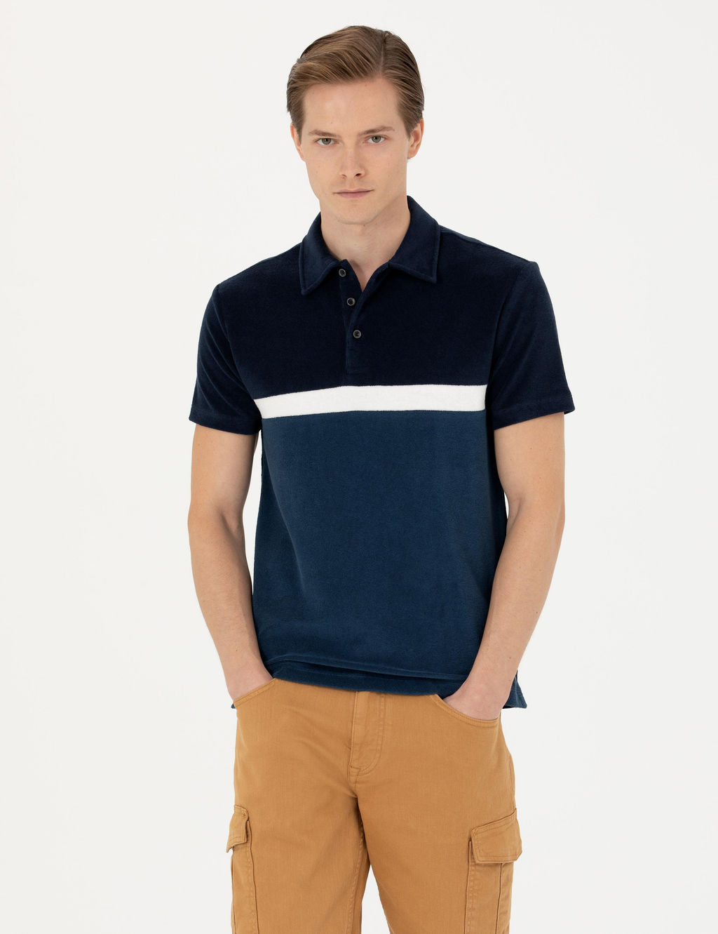 Темно-синяя футболка узкого кроя - Cacharel фото 3