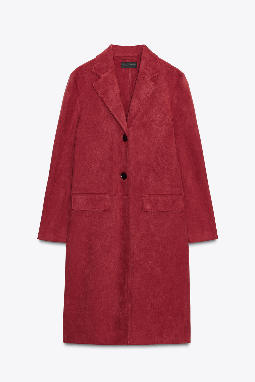 FAUX SUEDE FROCK COAT
