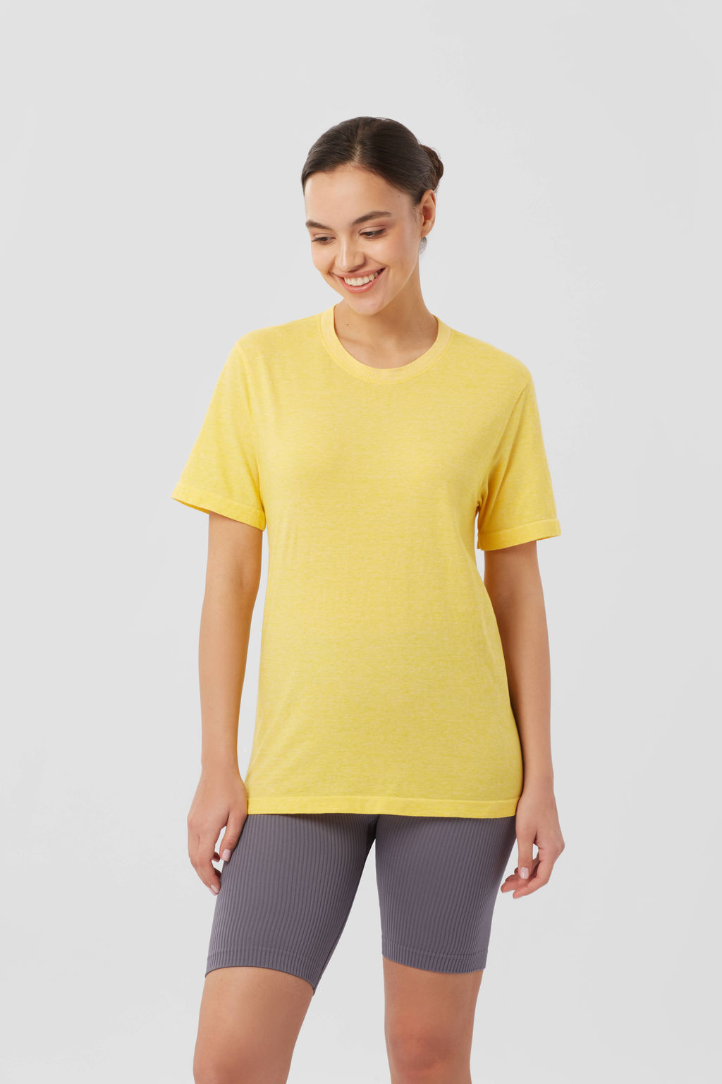 TEKSA Футболка женская WSS 001 yellow-white