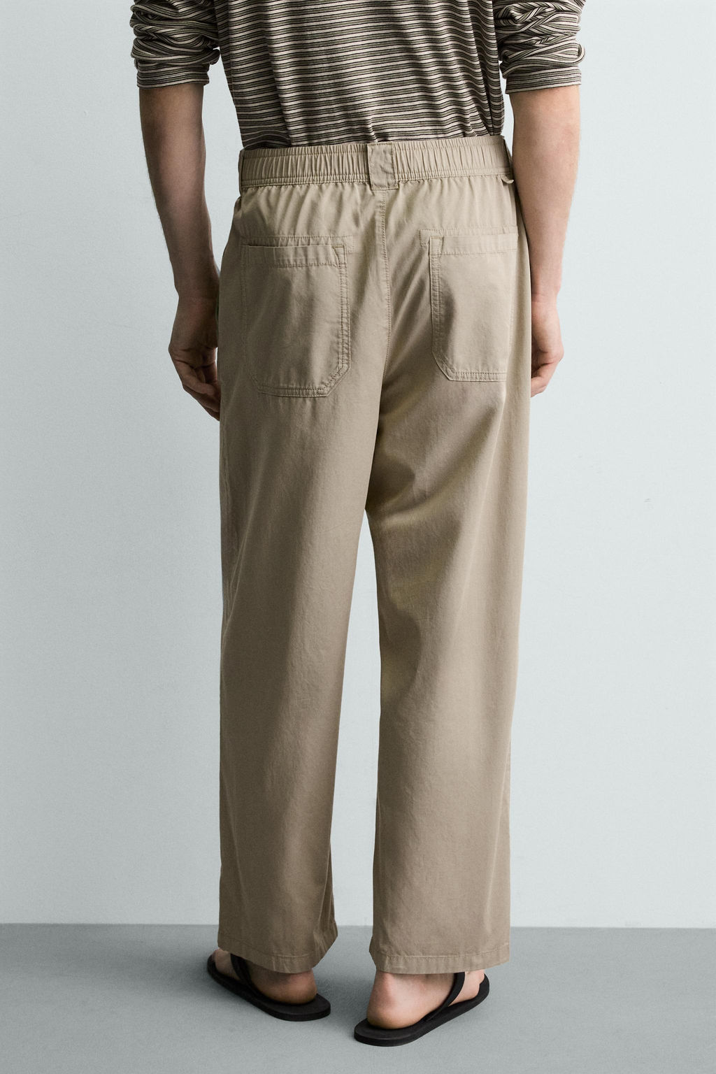 PANTAL?N RELAXED FIT ALGOD?N / Tostado - Zara фото 3