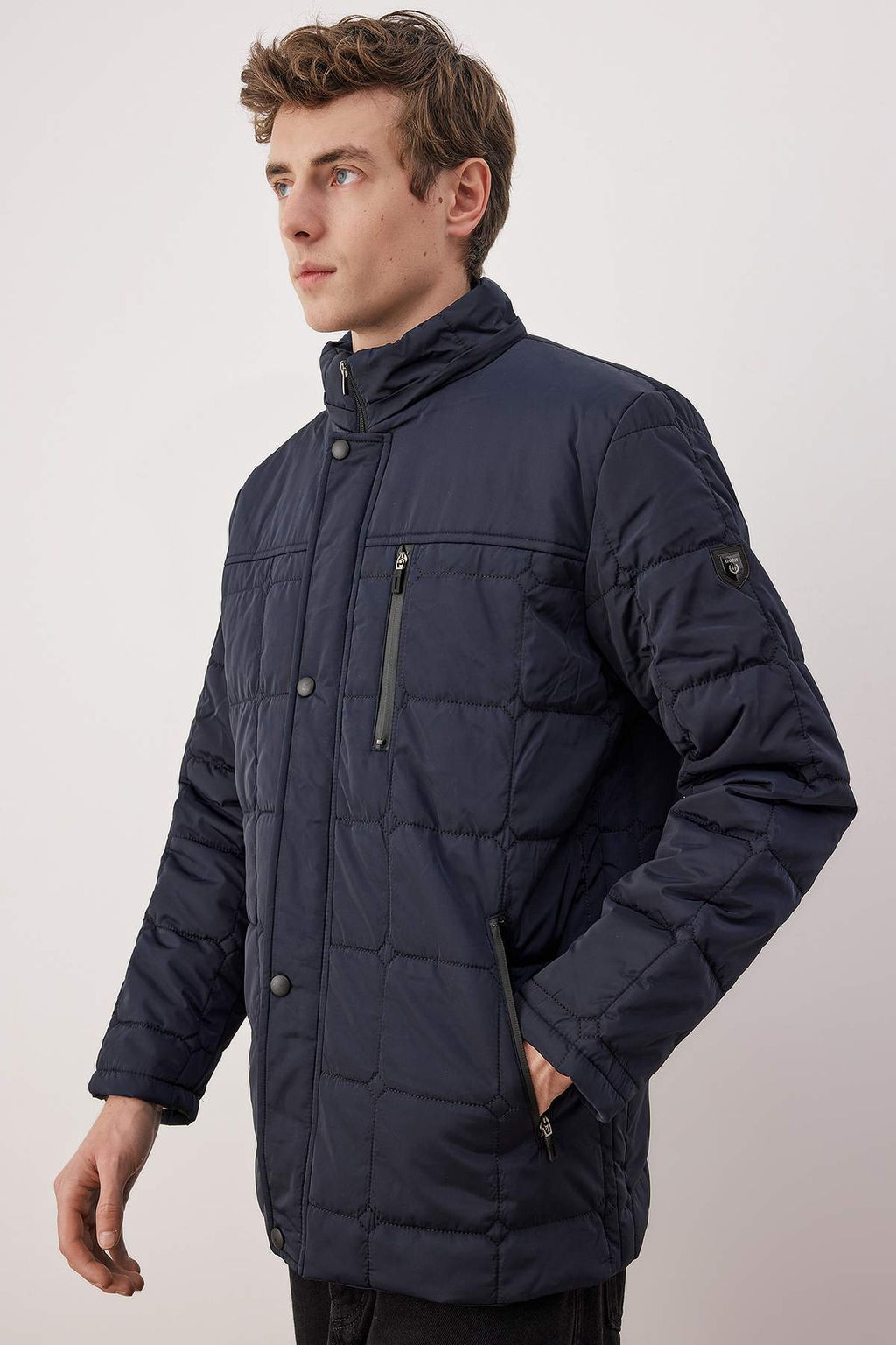 Lacivert Regular Erkek Mont TMNAW26MO00029 - Trendyolmilla фото 2