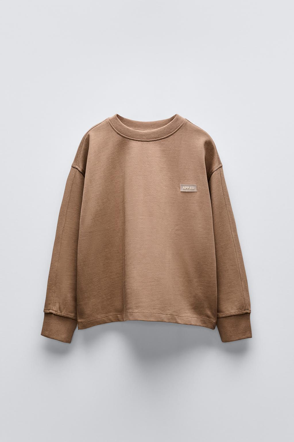 HEAVY JERSEY LABEL T-SHIRT - Zara фото 6