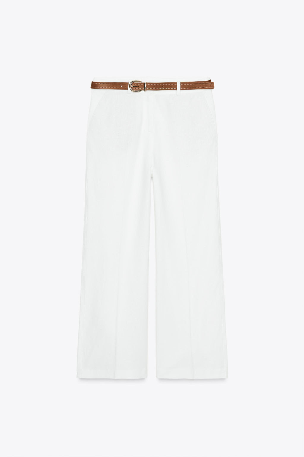 LINEN BLEND CULOTTES WITH BELT - Zara фото 6